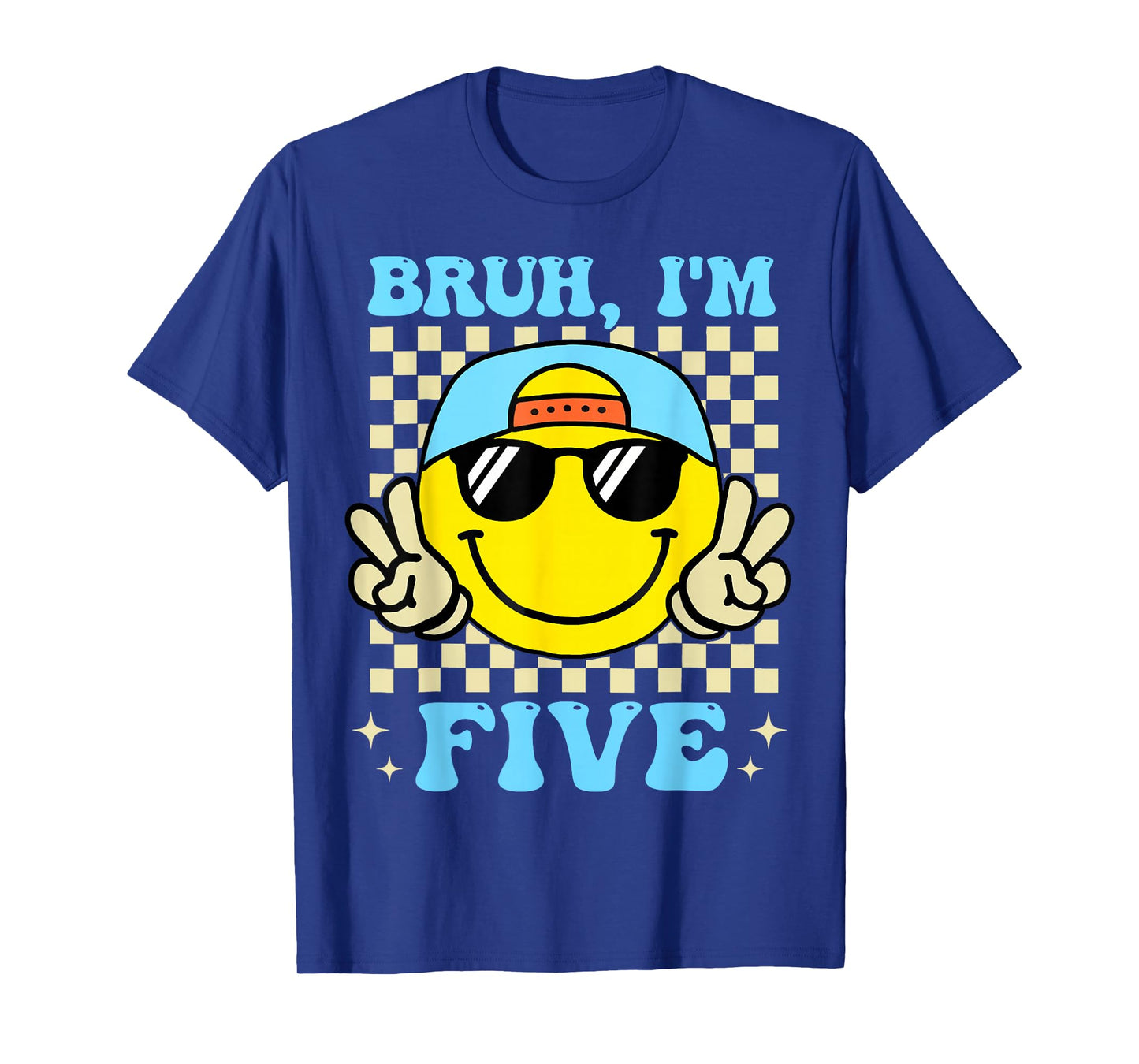 Groovy Bruh I'm Five 5th Birthday Boys Girls 5 Years Old T-Shirt