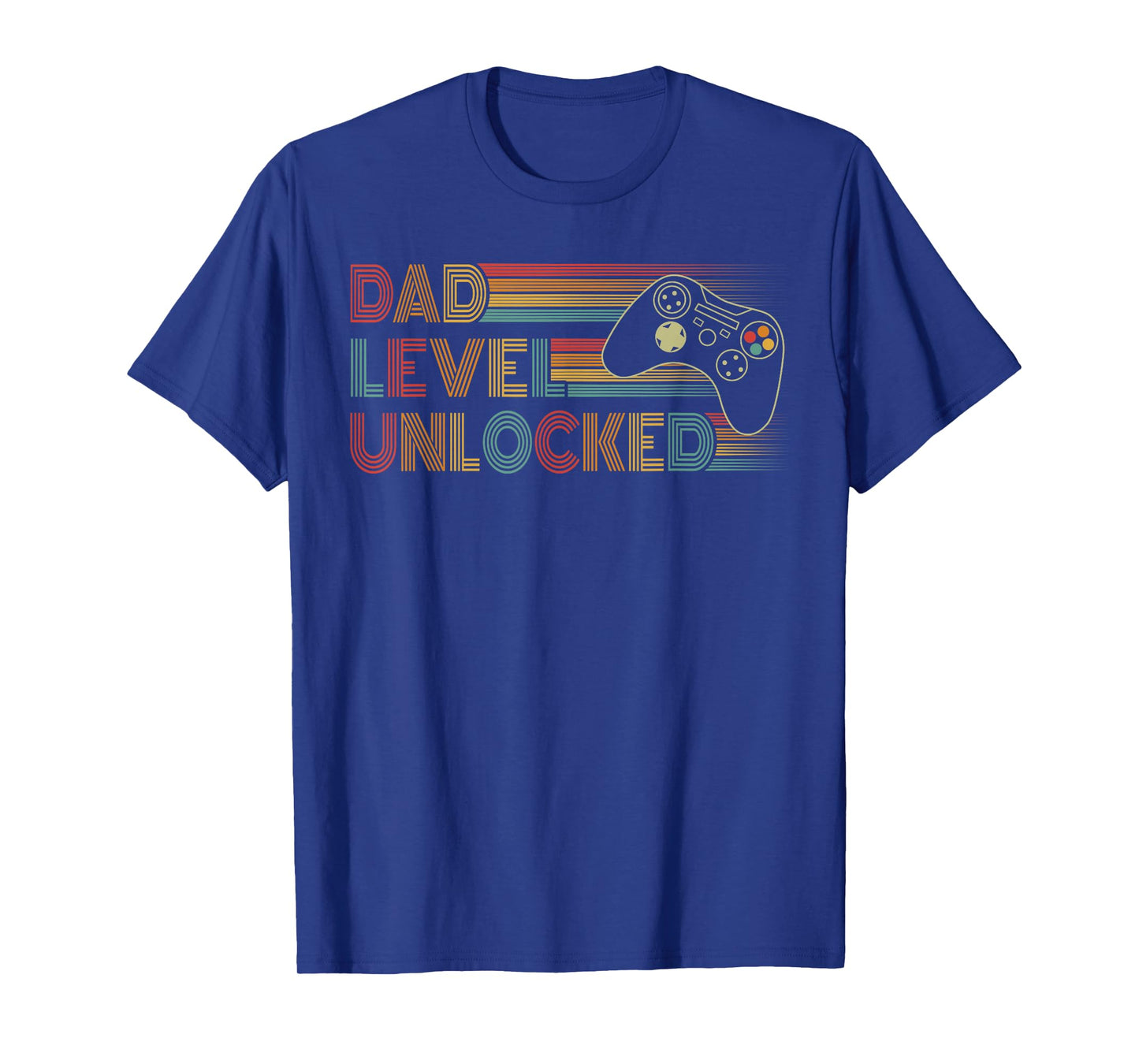 Funny New Dad Shirt Dad Level Unlocked Gaming Gamer Dad Mens T-Shirt