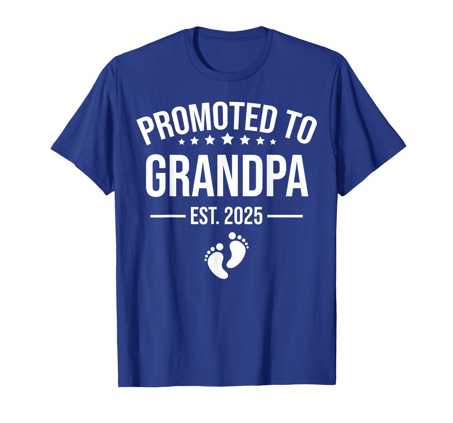 Birth Gift Co. Funny 1st Time Grandpa 2025 T-Shirt - Black, Small, Short Sleeve, Unisex Adult, Cotton 60% Polyester 40%, Novelty T-Shirt