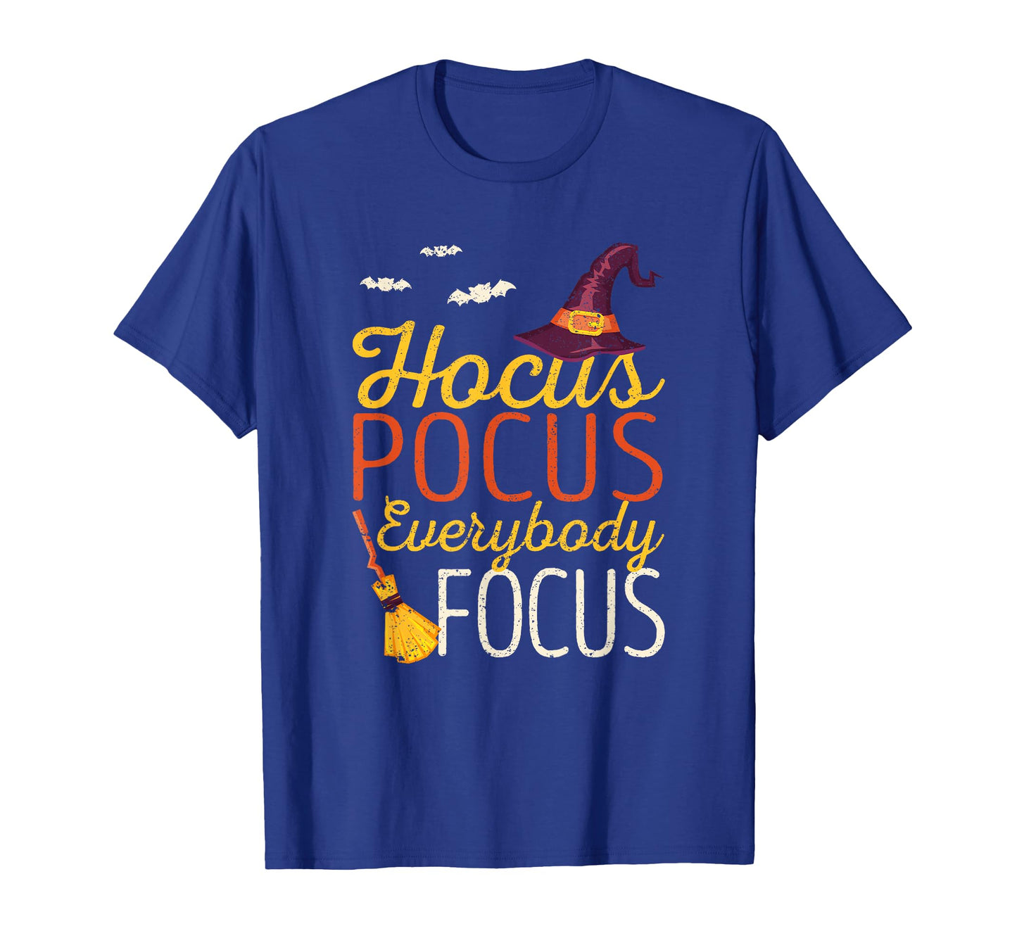 Hocus Pocus Everybody Focus Funny Halloween Teacher Witch T-Shirt for Men Women Kids