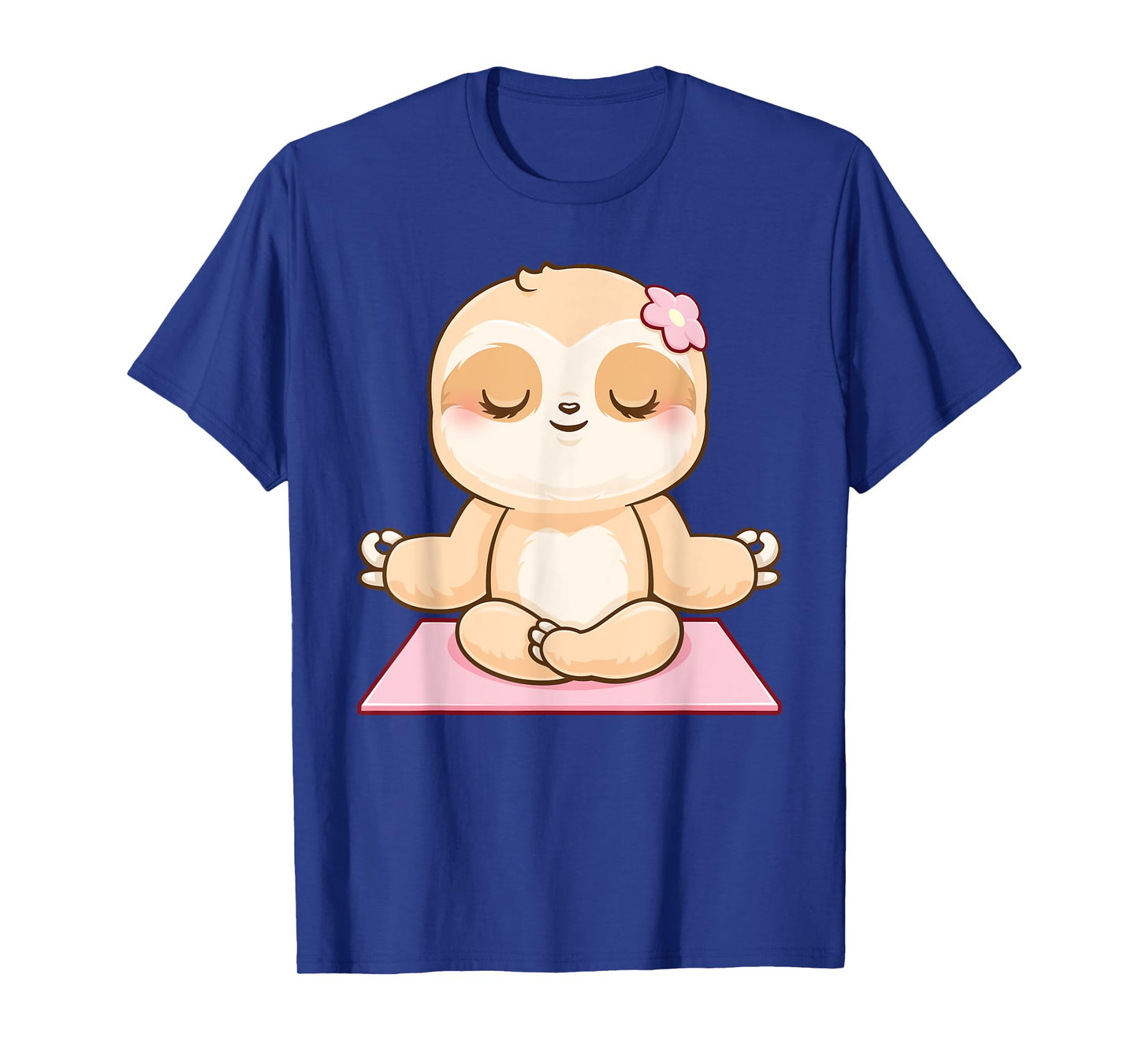 Girls Yoga Meditating Cute Fitness Meditation Sloth T-Shirt
