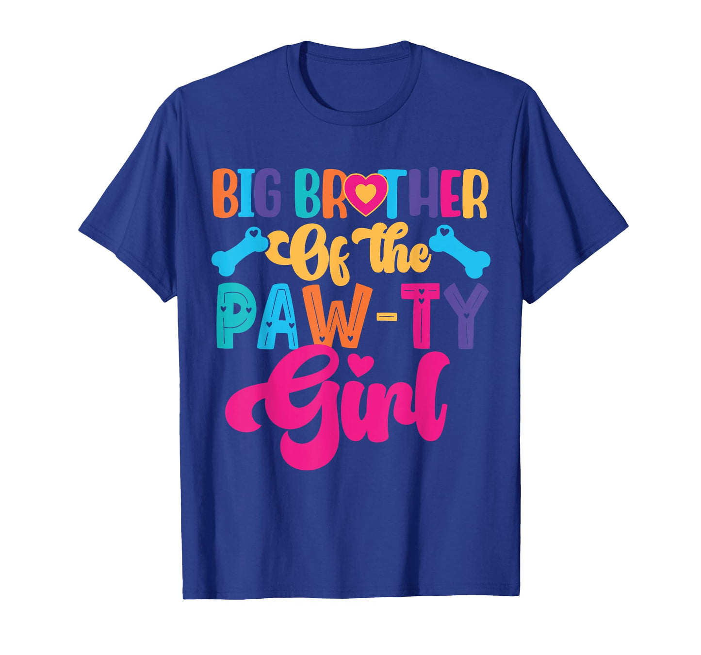 Big Brother Of The Birthday Girl Dog Paw Family Matching T-Shirt
