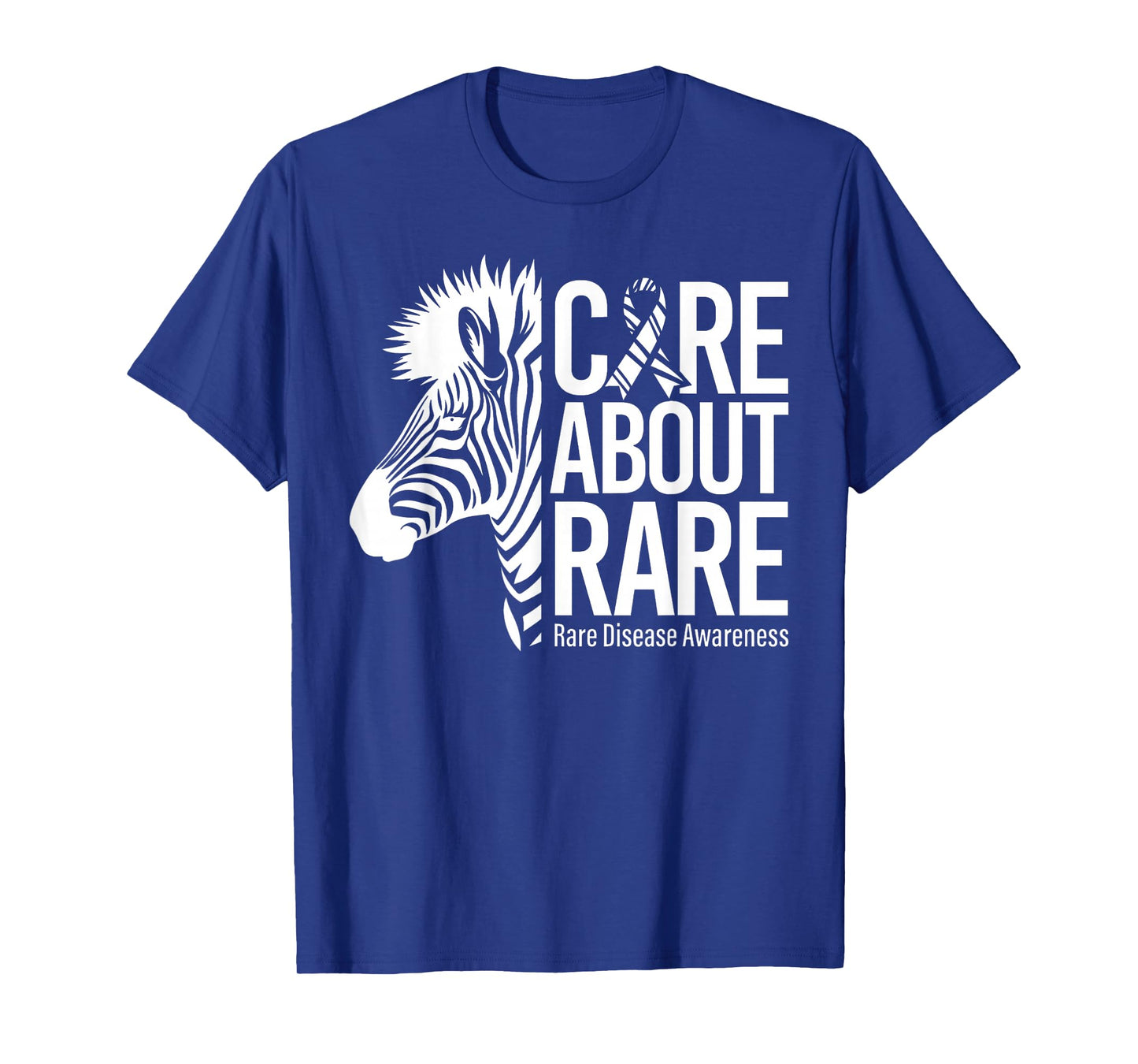 Care About Rare Disease Awareness Zebra Ribbon T-Shirt