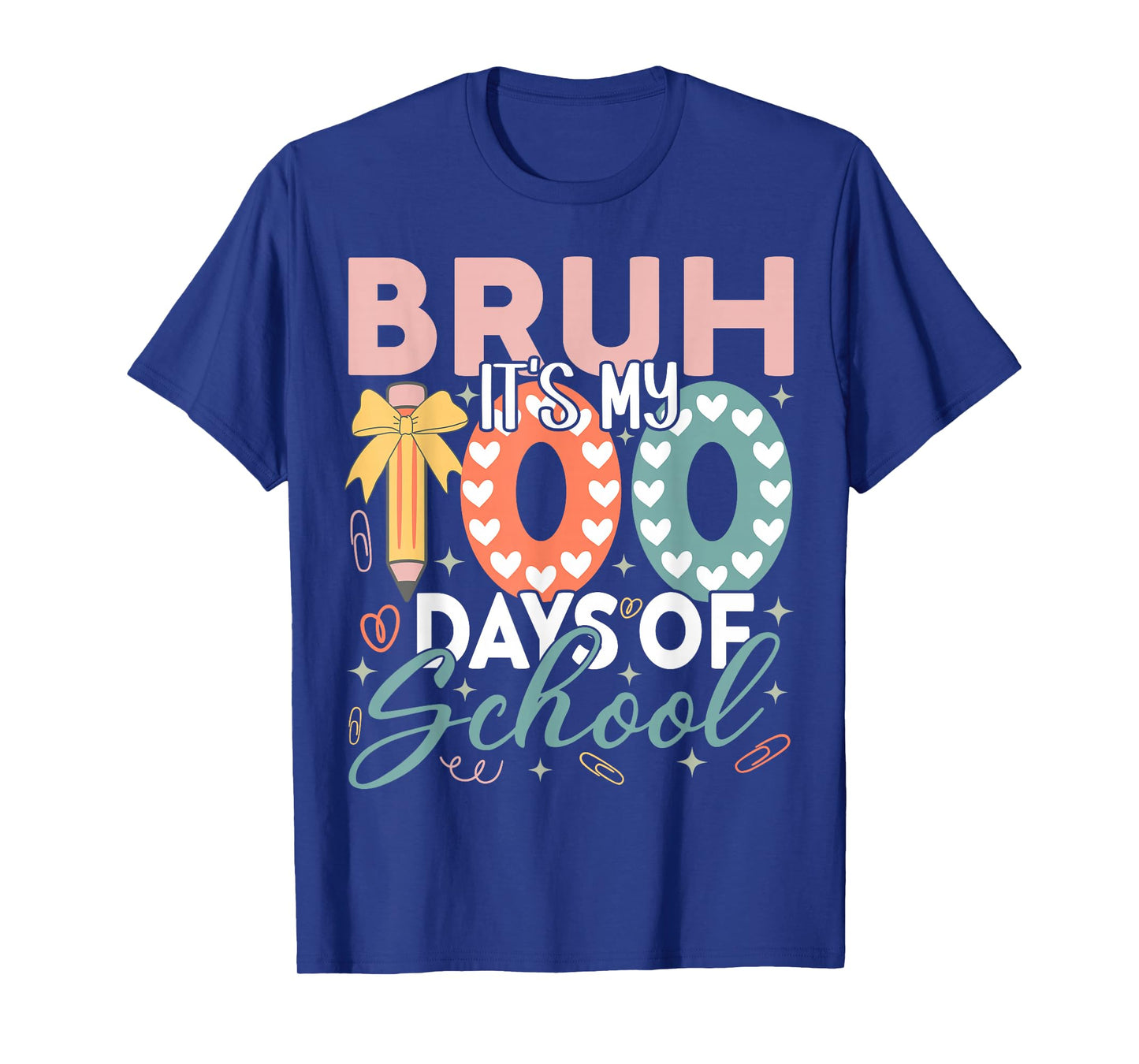 Bruh Its My 100 Days of School 100th Day of School Boys Kids T-Shirt