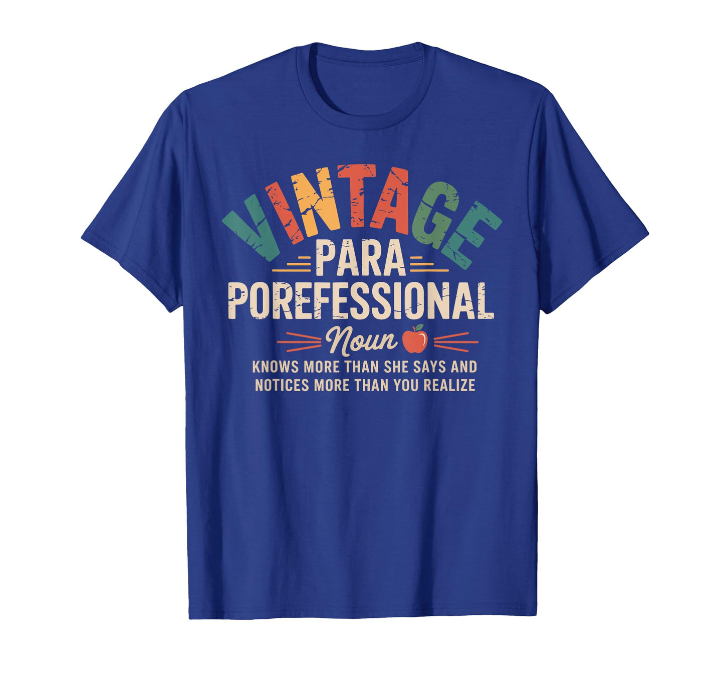 Paraprofessional Vintage Para Teacher 60s 70s 80s T-Shirt