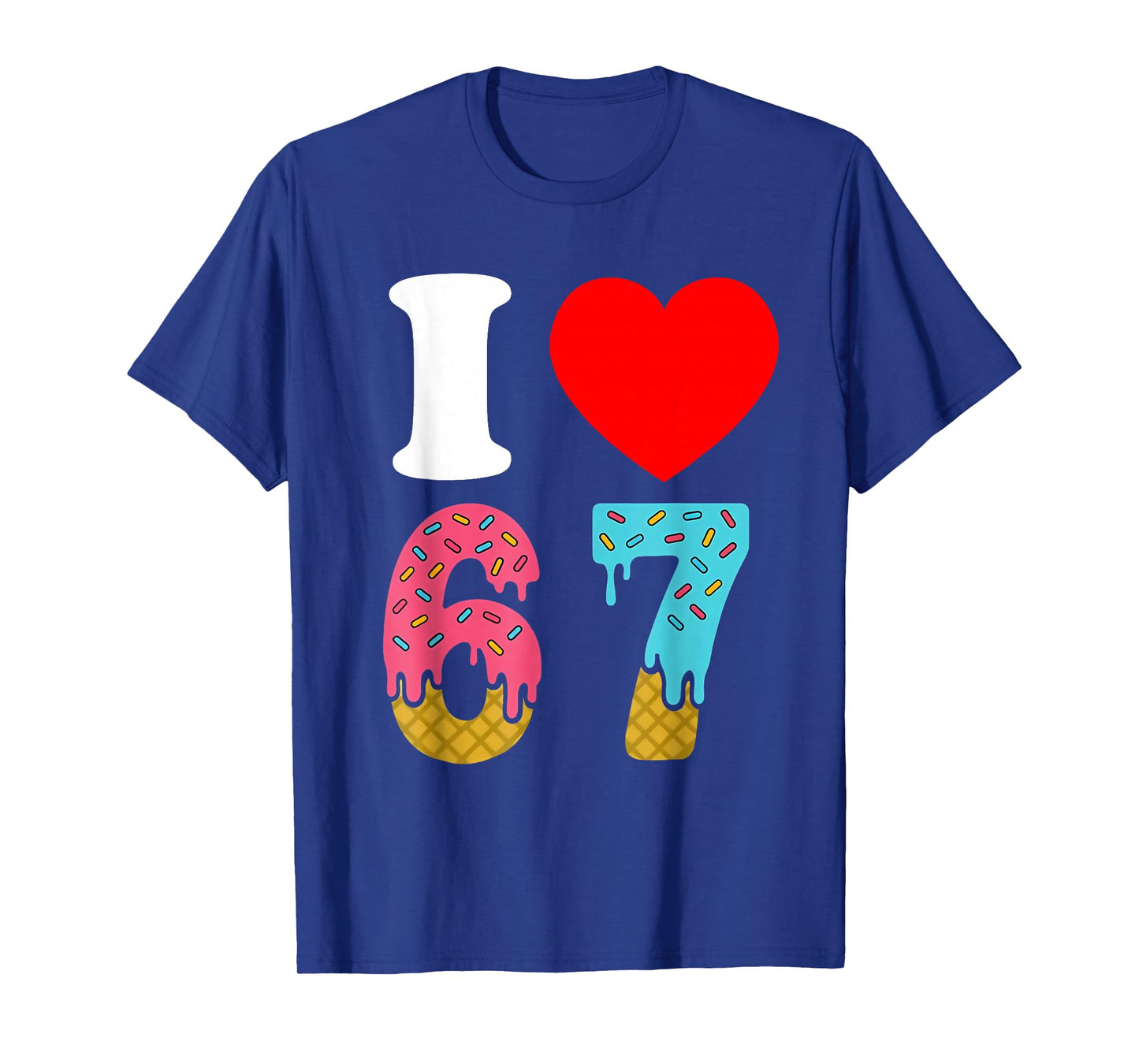 Number 67 I Love Six Seven Classic 6 7 67 Meme Couple T-Shirt