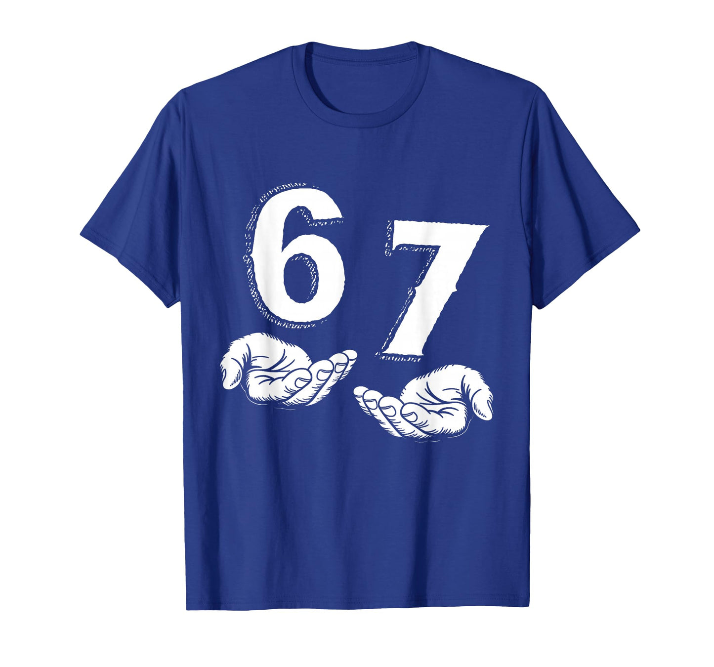 67 Six Seven Meme Gen Alpha Slang 6 7 Hands Funny Boys Kids T-Shirt
