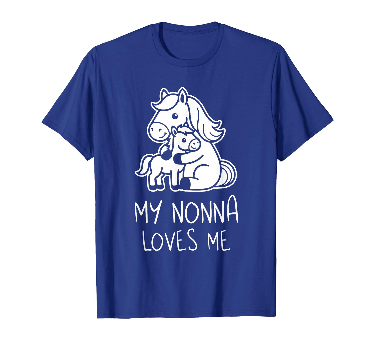 Cute Baby & Grandma My Nonna Loves Me Horse T-Shirt