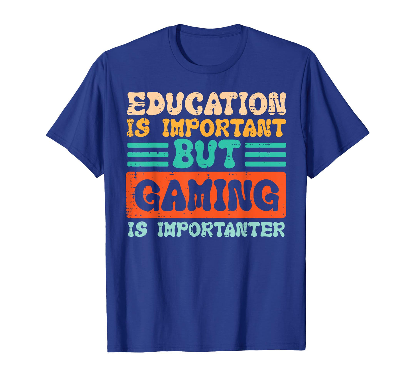 Education Important Gaming Importanter Gamer Boys Kids Men T-Shirt