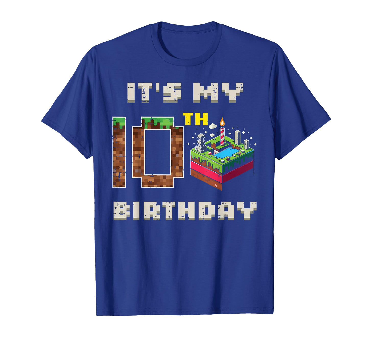 My 10th Birthday Pixel Game 10 Cake Gamer Boys Kid Youth T-Shirt