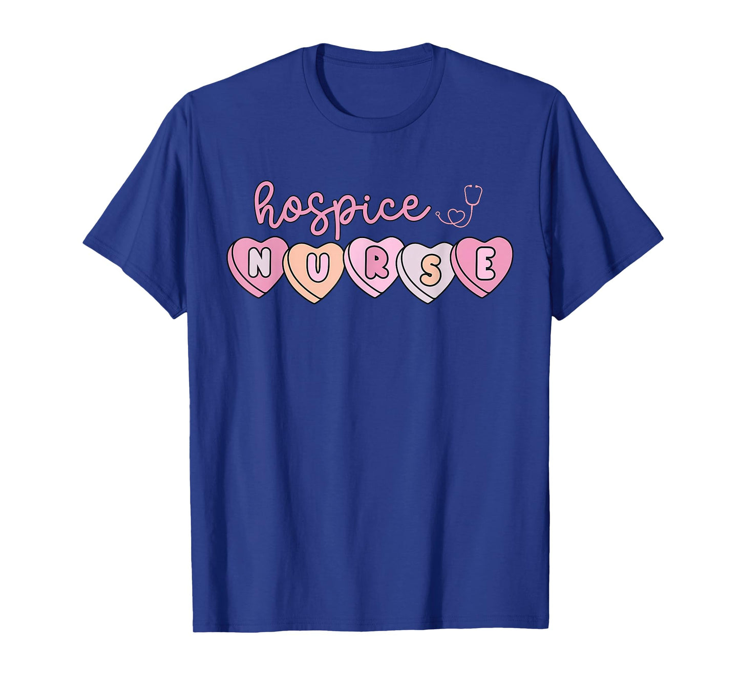 Heart Candy Hospice Nurse Stethoscope RN LTC Valentines T-Shirt