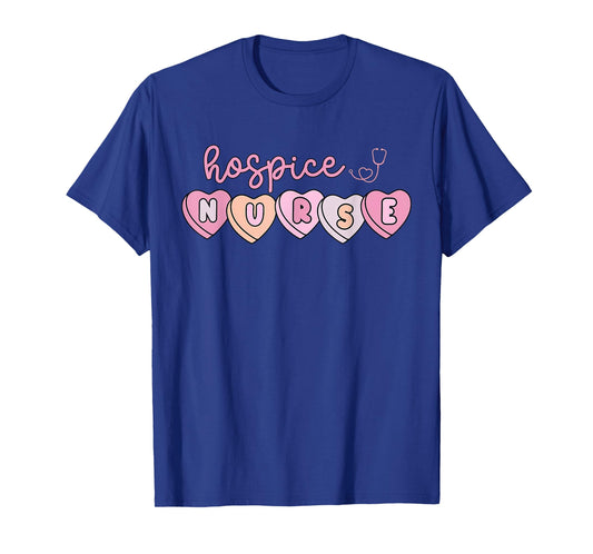 Heart Candy Hospice Nurse Stethoscope RN LTC Valentines T-Shirt