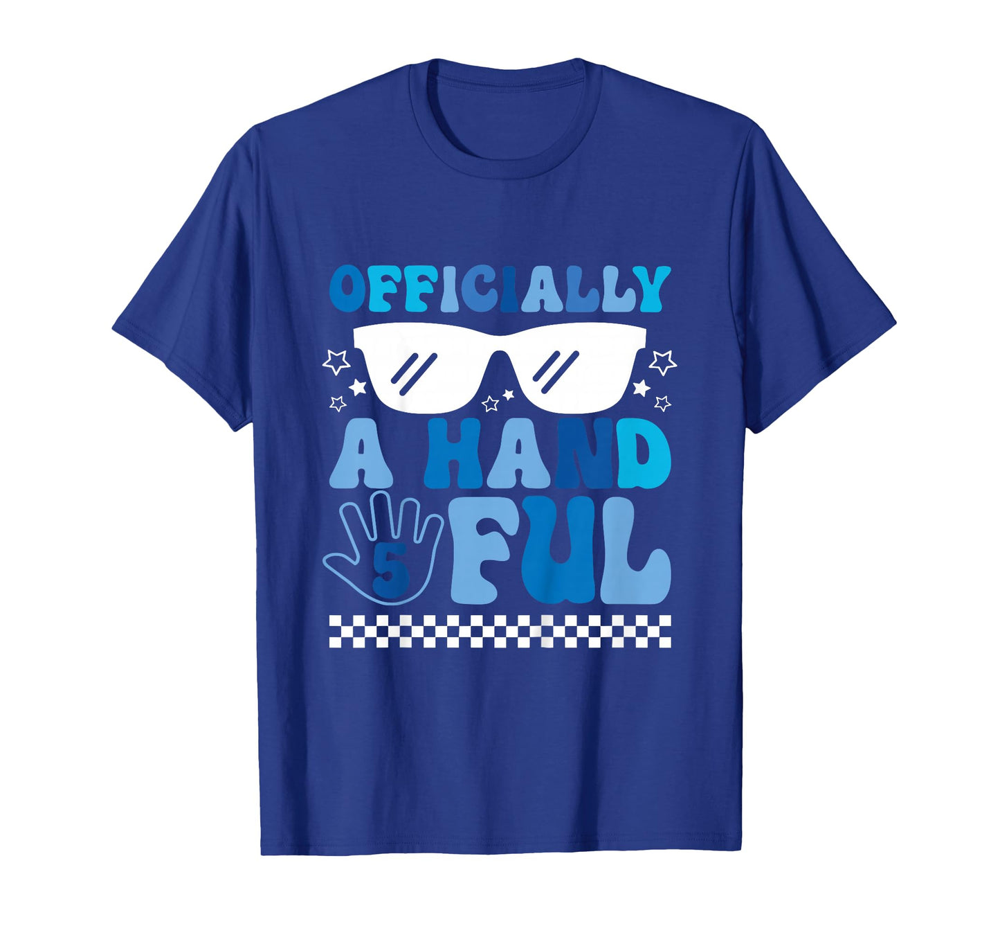 Kids Kids I'm Officially a Handful 5th Birthday Party Funny Boy T-Shirt