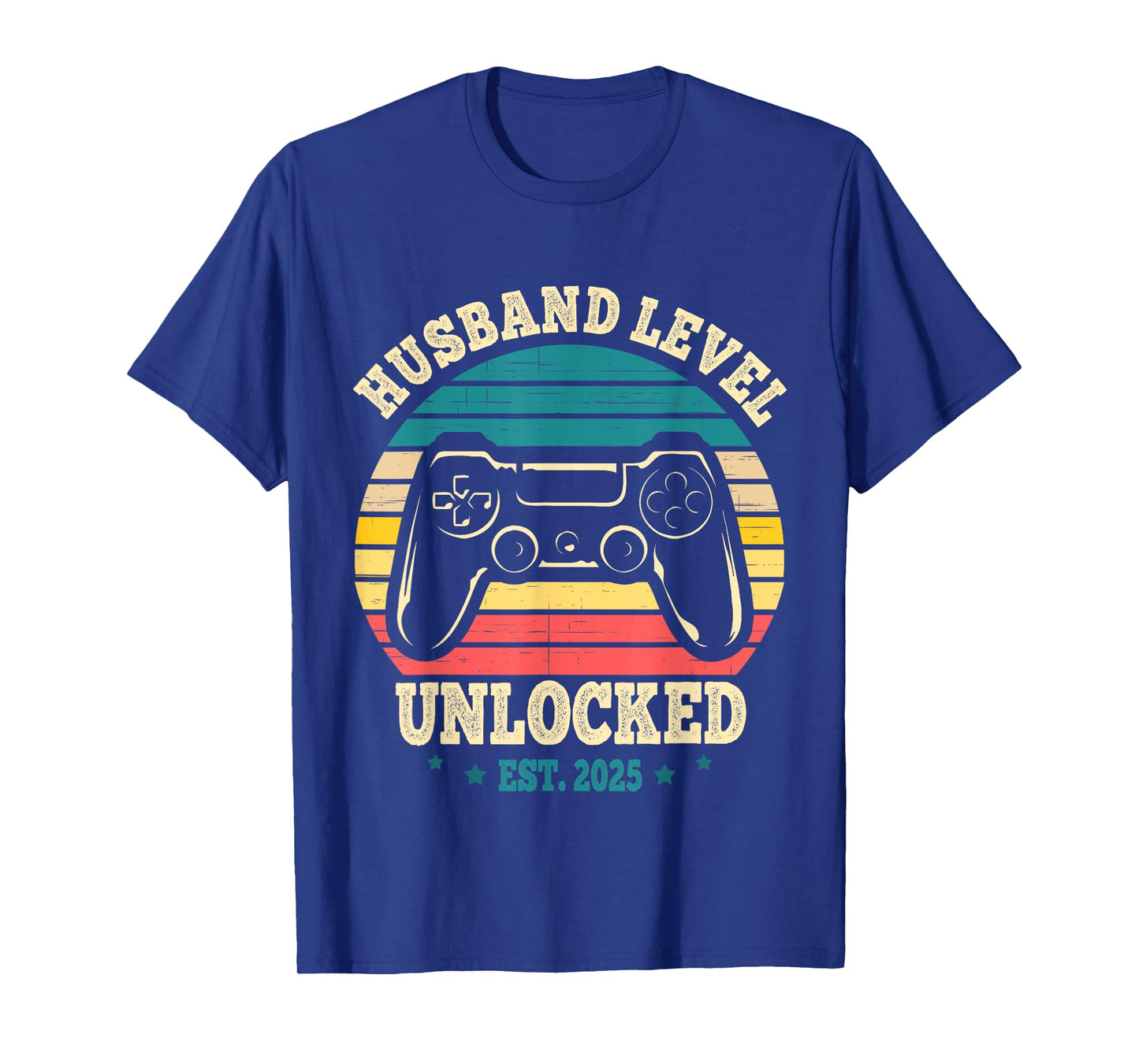 Just Married Gamer Leveled Up To Husband Level Unlocked 2025 T-Shirt