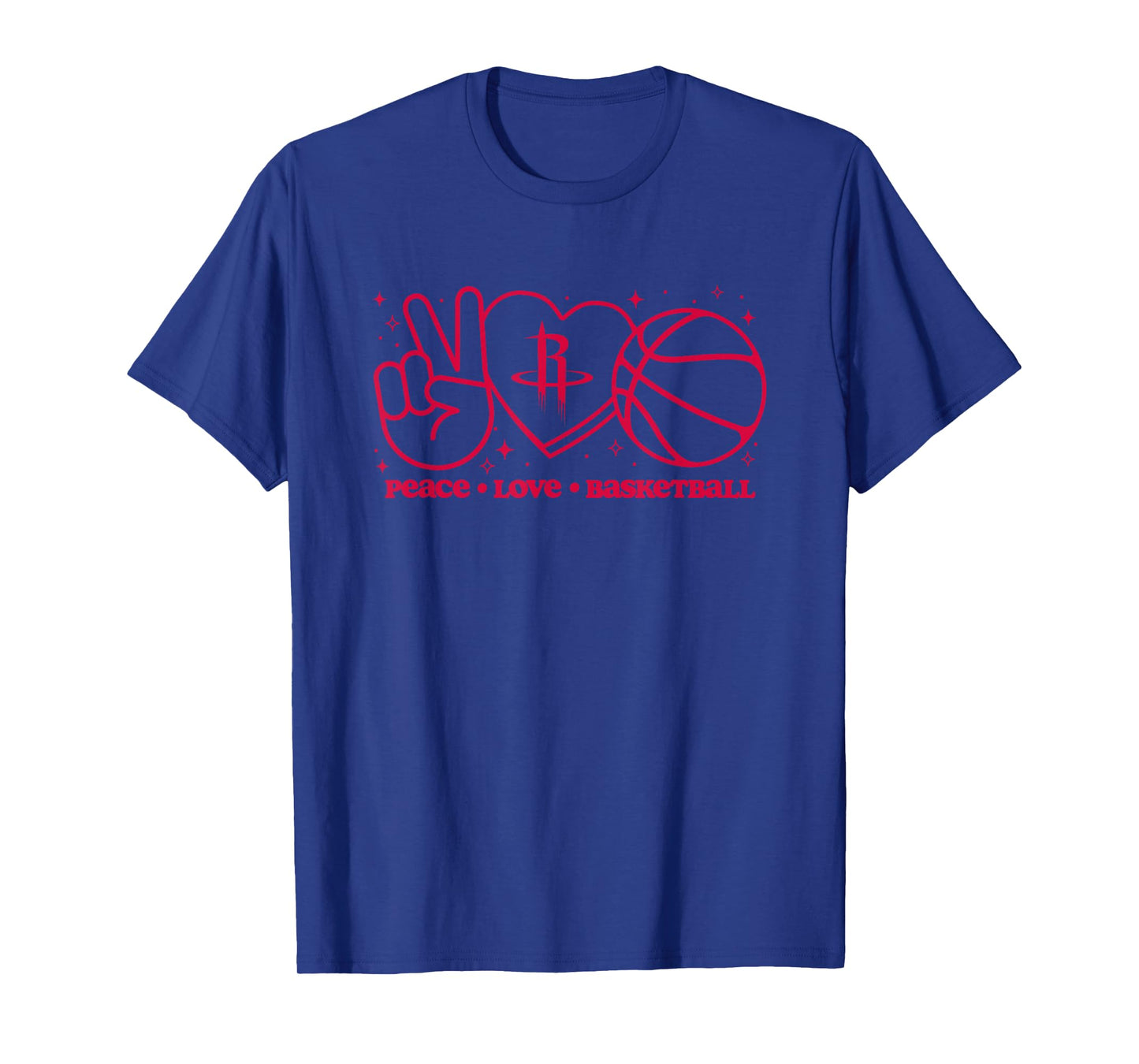 NBA Houston Rockets Peace Love Basketball T-Shirt