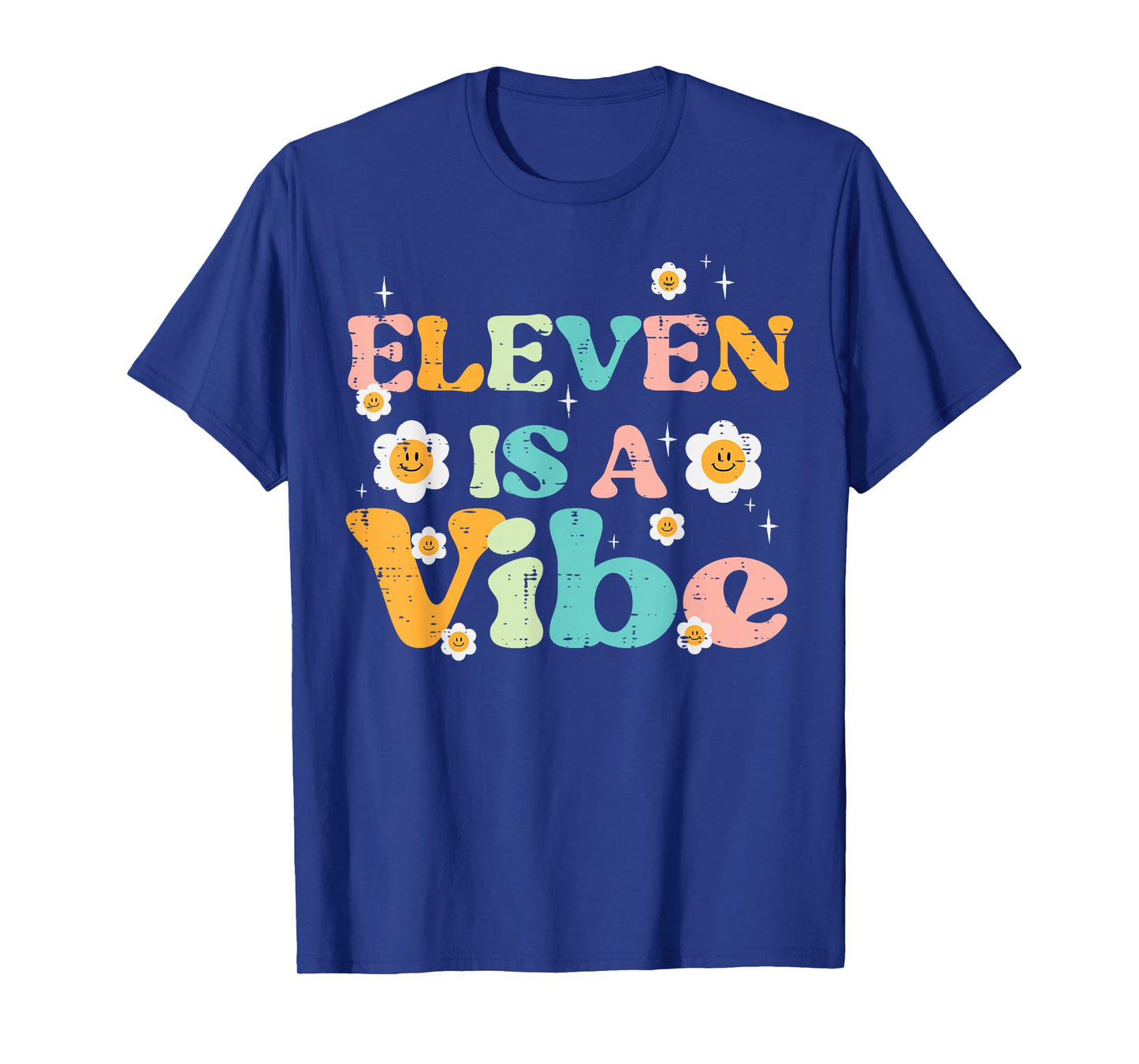 11th Birthday Eleven Is Vibe Retro 11 Bday Groovy Girls Kids T-Shirt