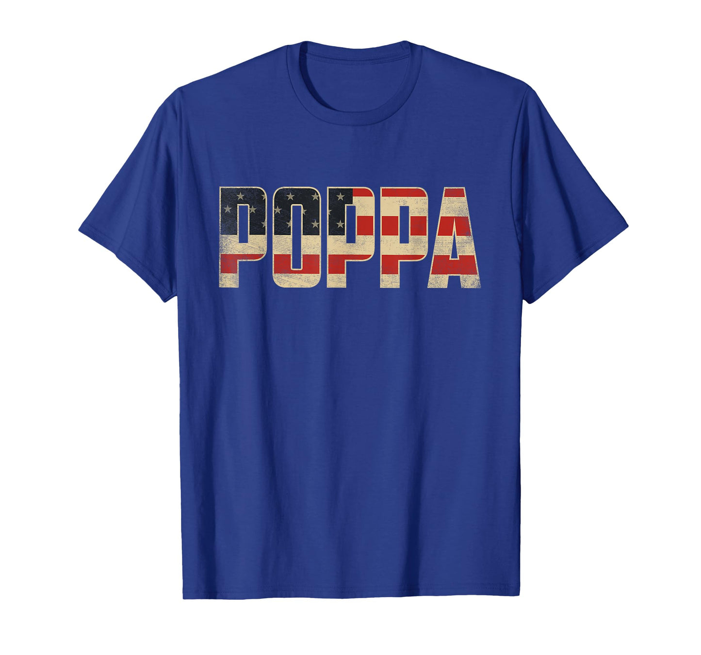 Poppa Bold Patriotic American Flag Father’s Day Poppa T-Shirt