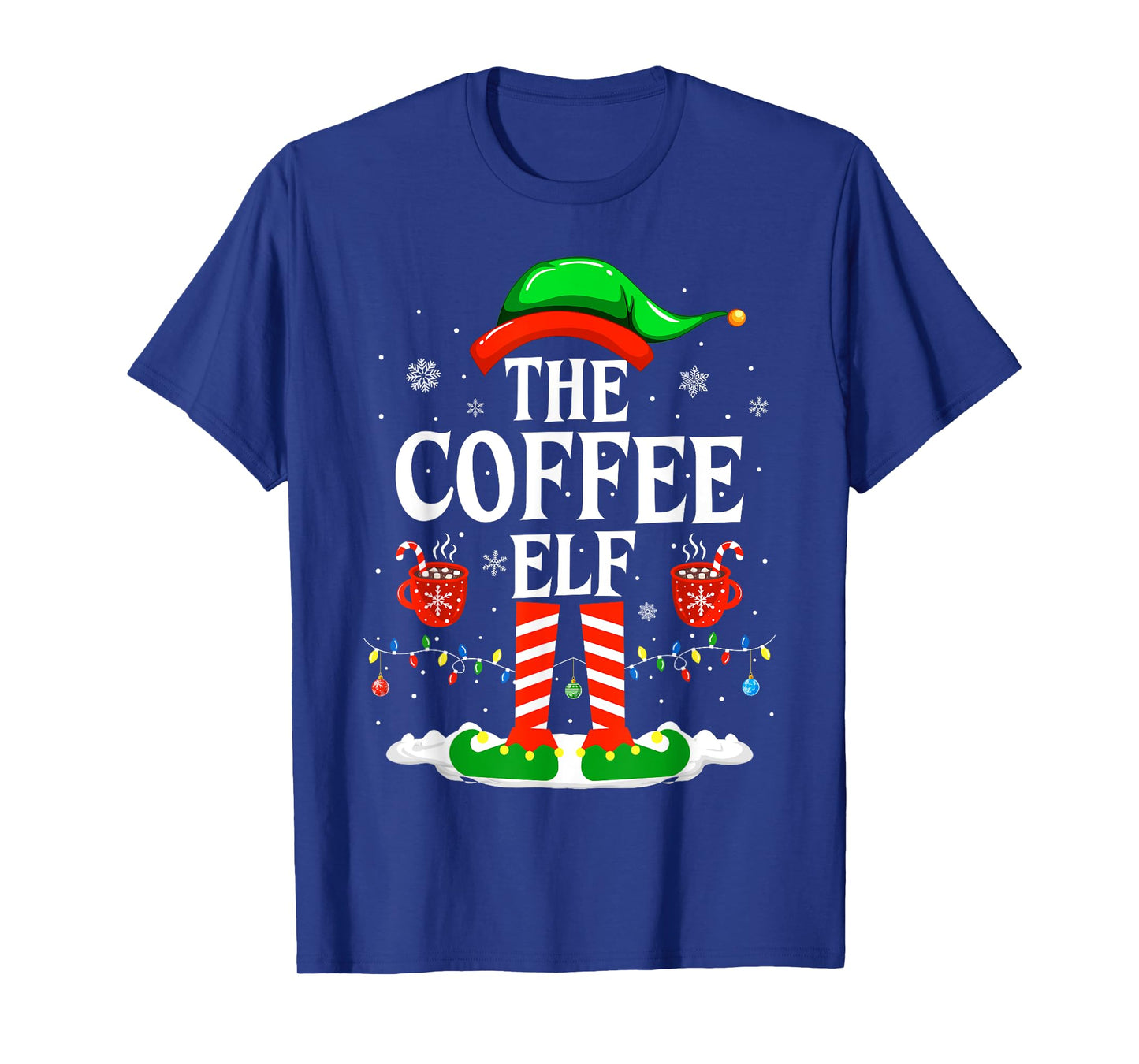 The Coffee Elf Funny Family Matching Christmas Coffee T-Shirt