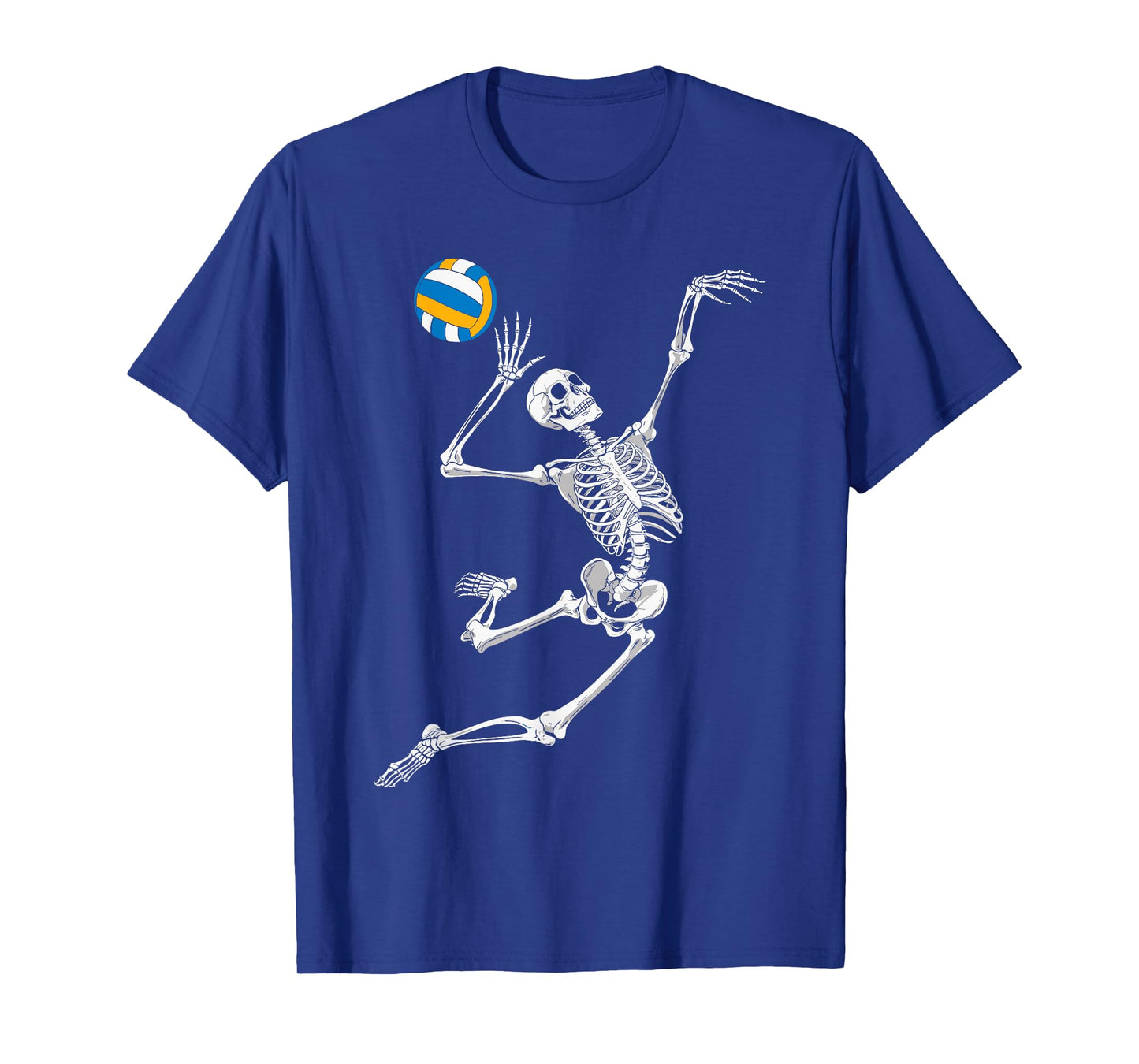Funny Skeleton Playing Volleyball Lovers Spooky Halloween T-Shirt