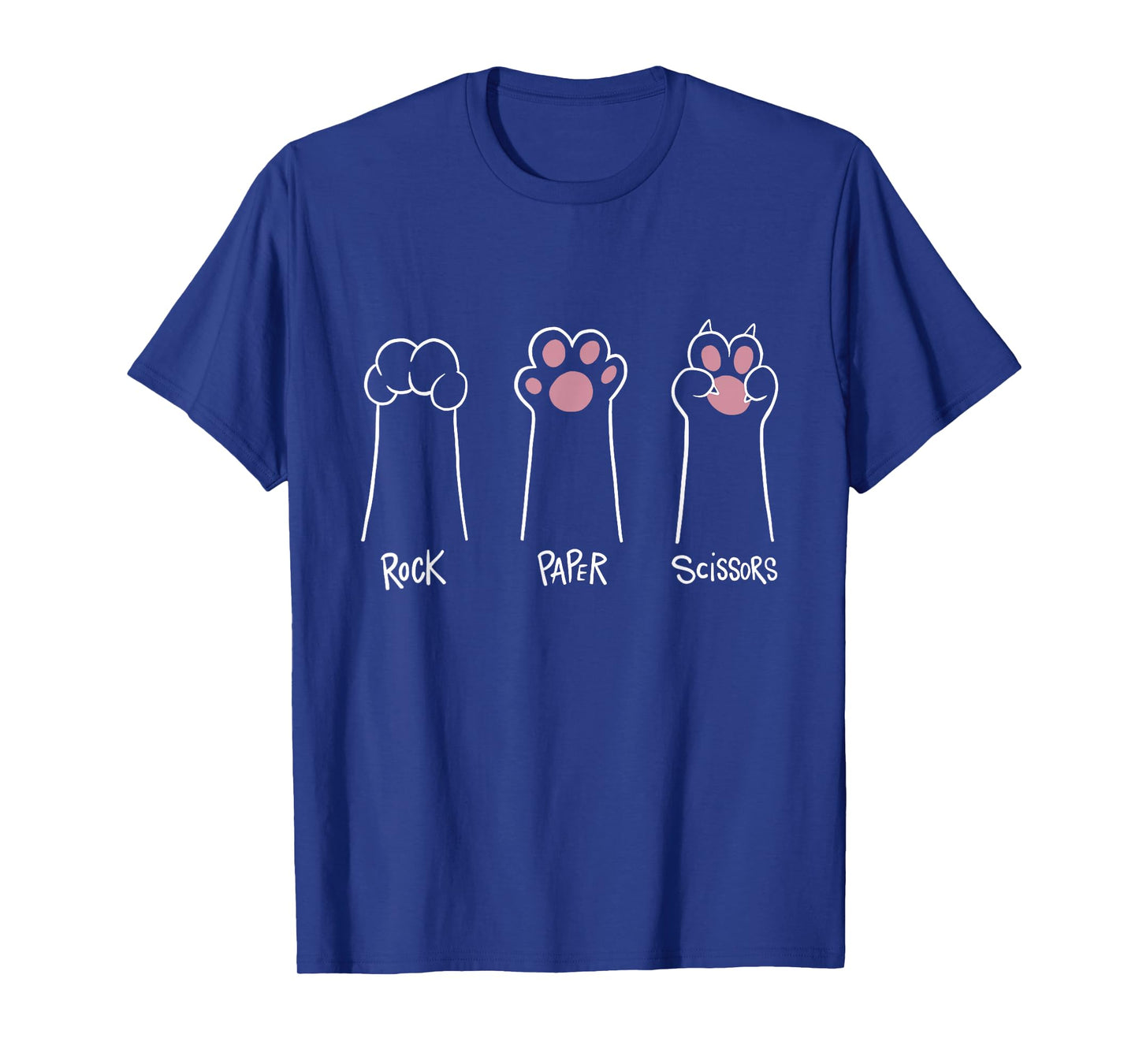 Cute Paw Funny Cat Rock Paper Scissors Hand Game T-Shirt