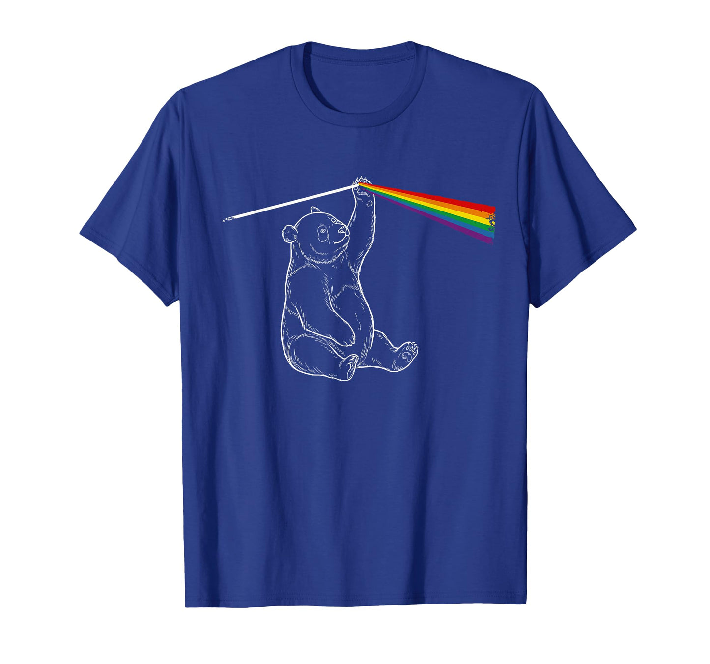 Playing with Light Panda Rainbow Men Kids Women T-Shirt