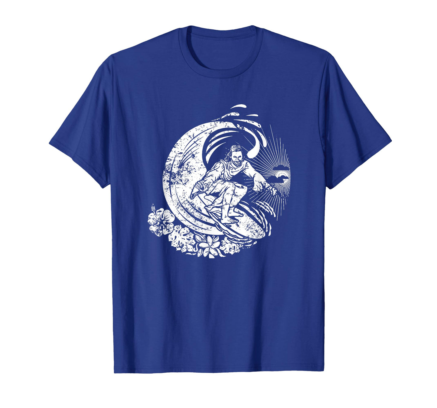 Surfing Jesus Vintage Distressed T-Shirt
