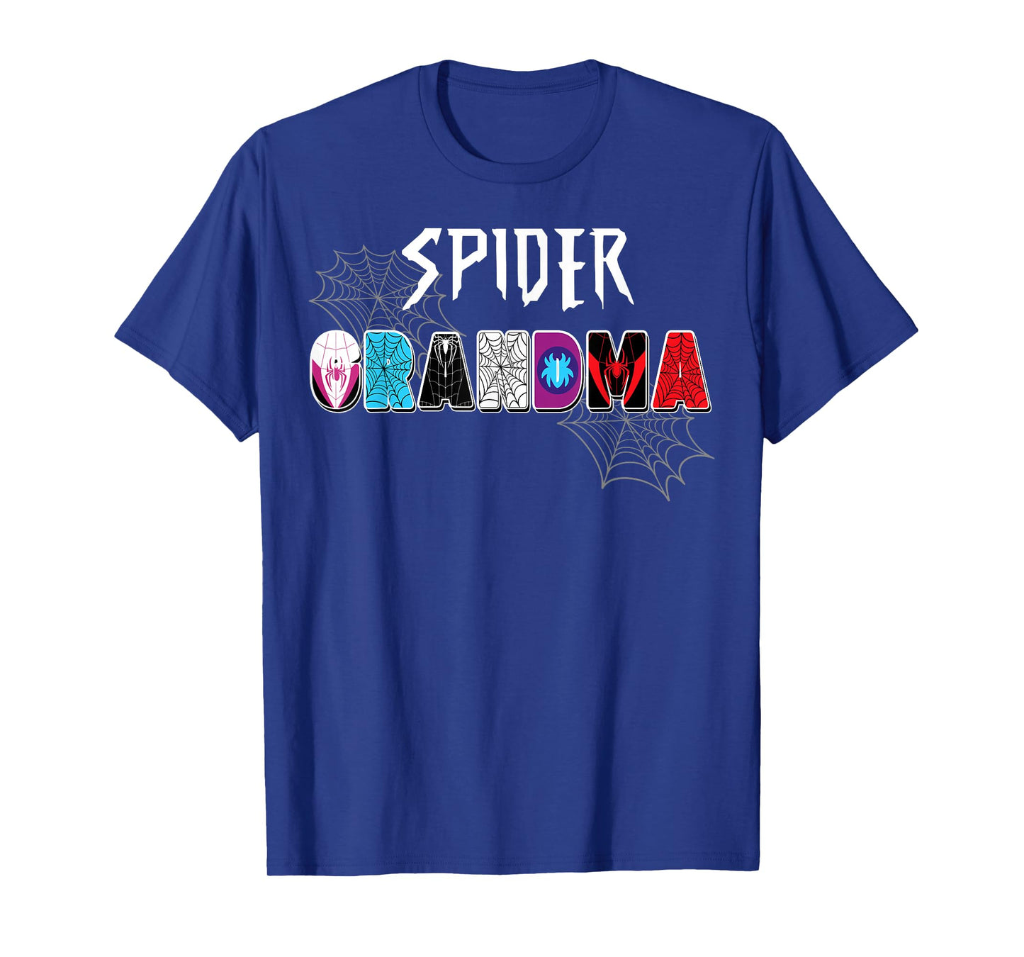 Women Spider Grandma Matching Family Birthday Party T-Shirt