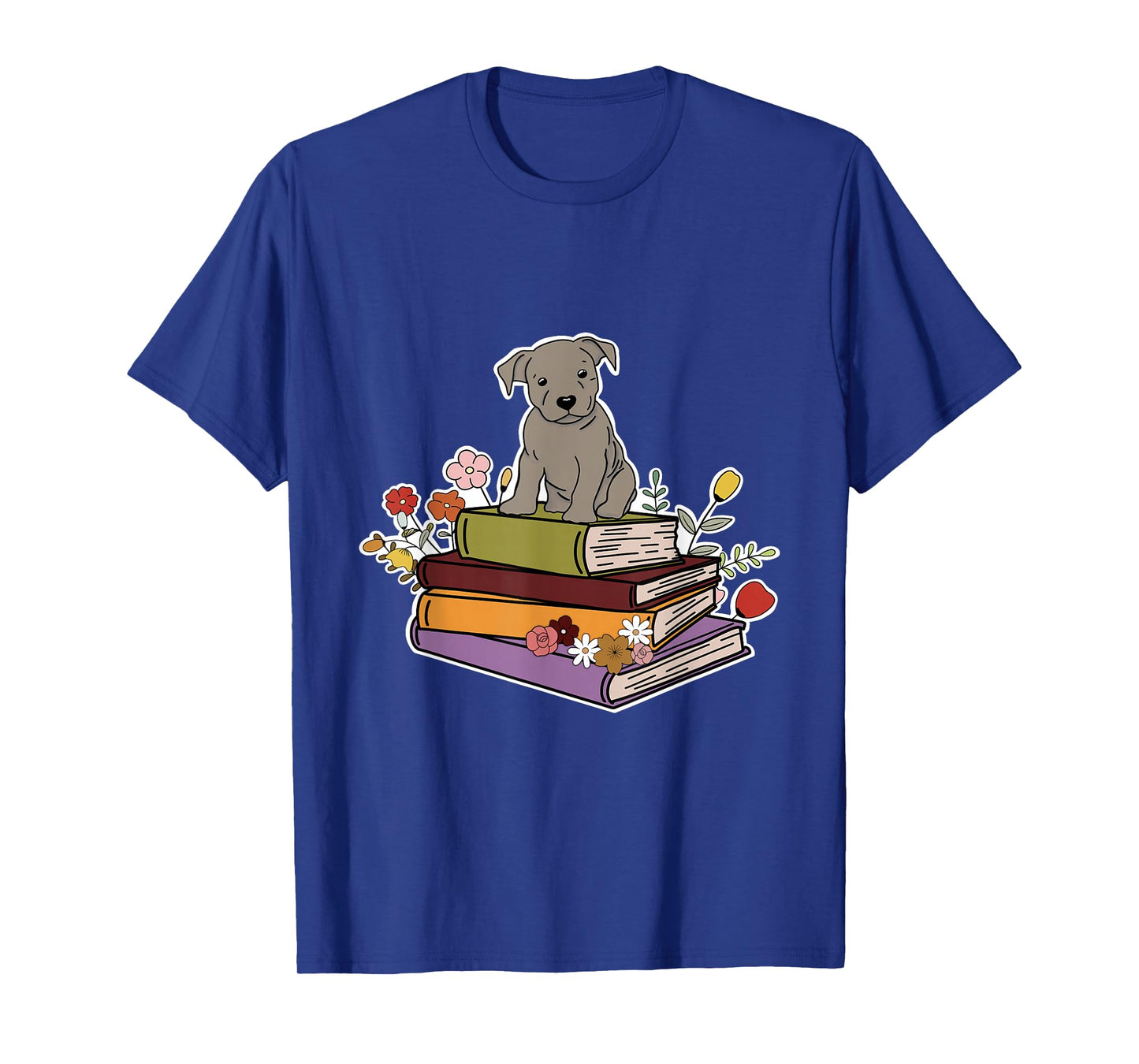 Puppy on Top of Stack of Books T-Shirt