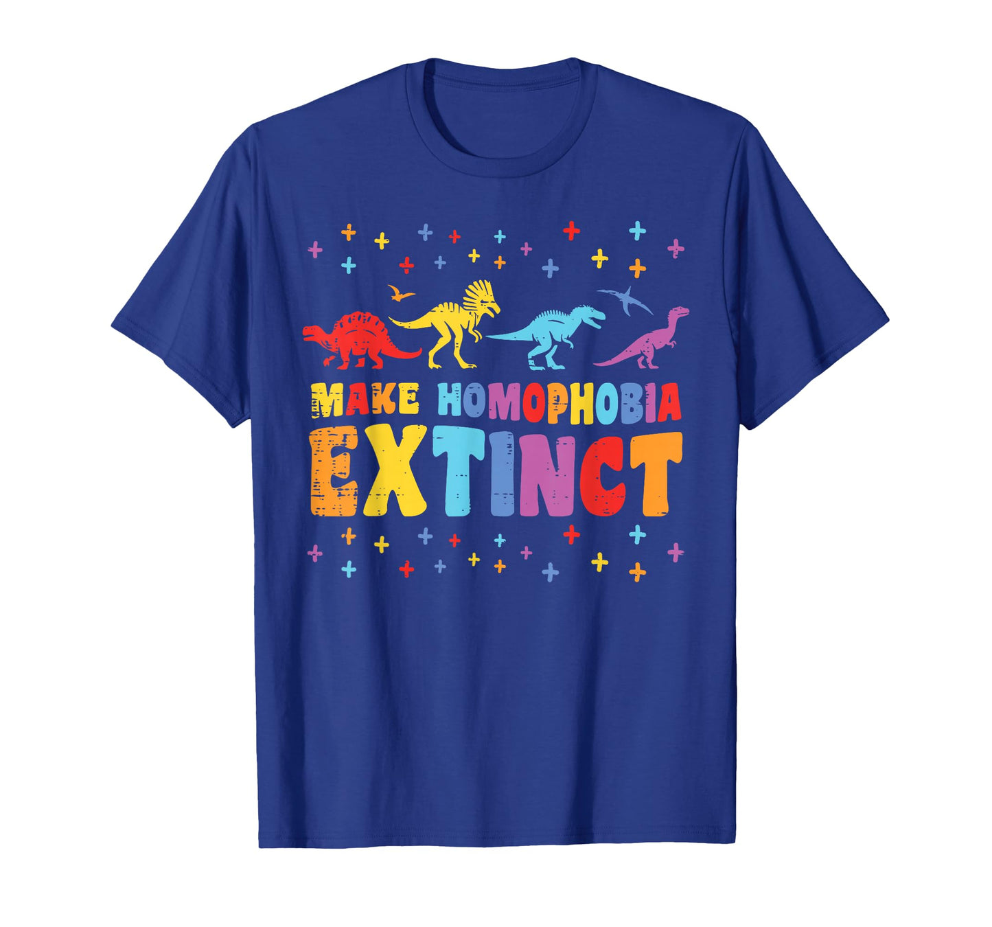 Gay Pride Month Dinosaurs Extinct LGBTQ Ally Rainbow Kids T-Shirt