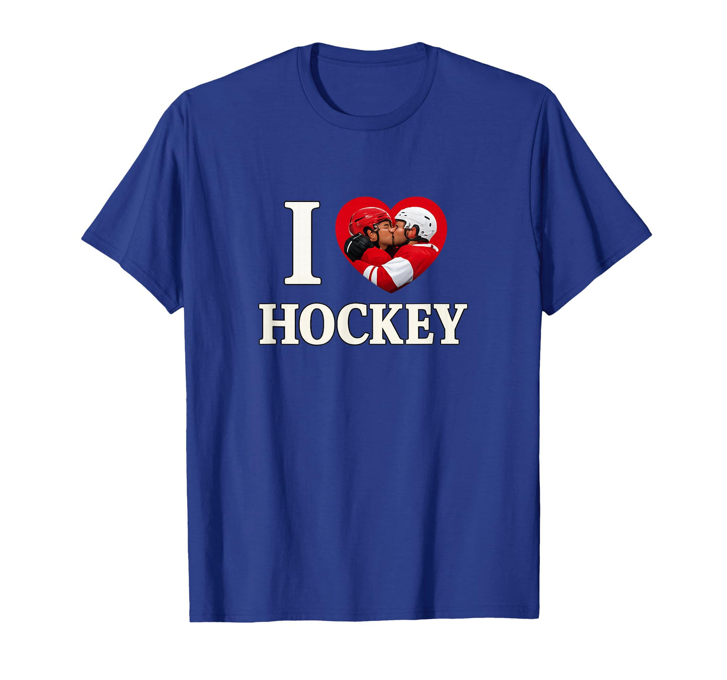 I Love Heart Gay Hockey Unhinged Gay Pride Parade Gen Z Meme T-Shirt