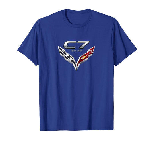 Classic CAR Emblem 2014-2019 C7 American Sports CAR Badge T-Shirt