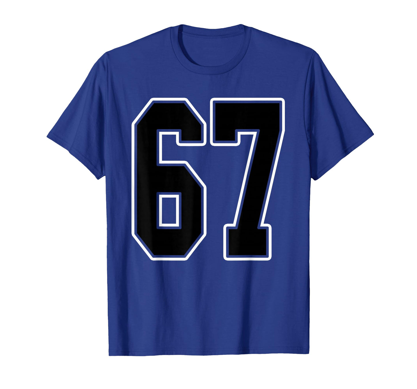 Black and White Number 67 Jersey Player Uniform #67 Fan T-Shirt