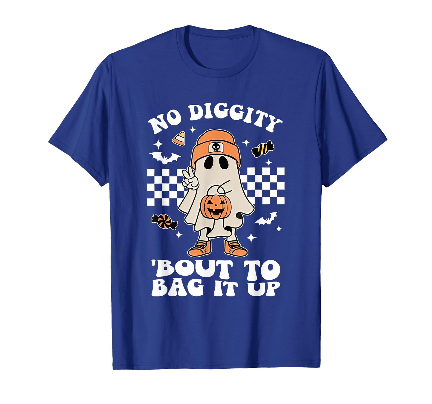 No Diggity Bout To Bag It Up Halloween Spooky Ghost Costume T-Shirt