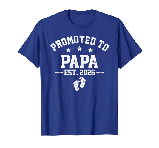 Promoted to Papa Est 2026 Baby Announcement T-Shirt