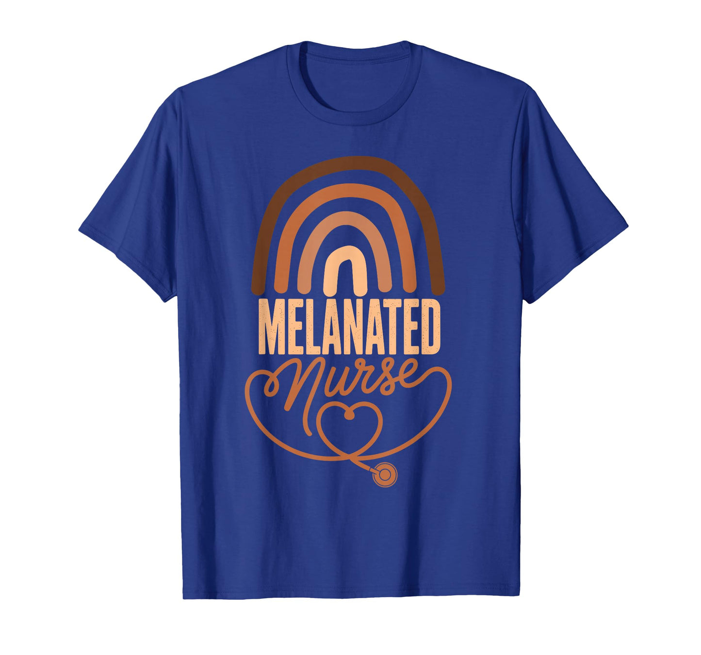 Melanated Rainbow Black History Month Nursing Melanated T-Shirt