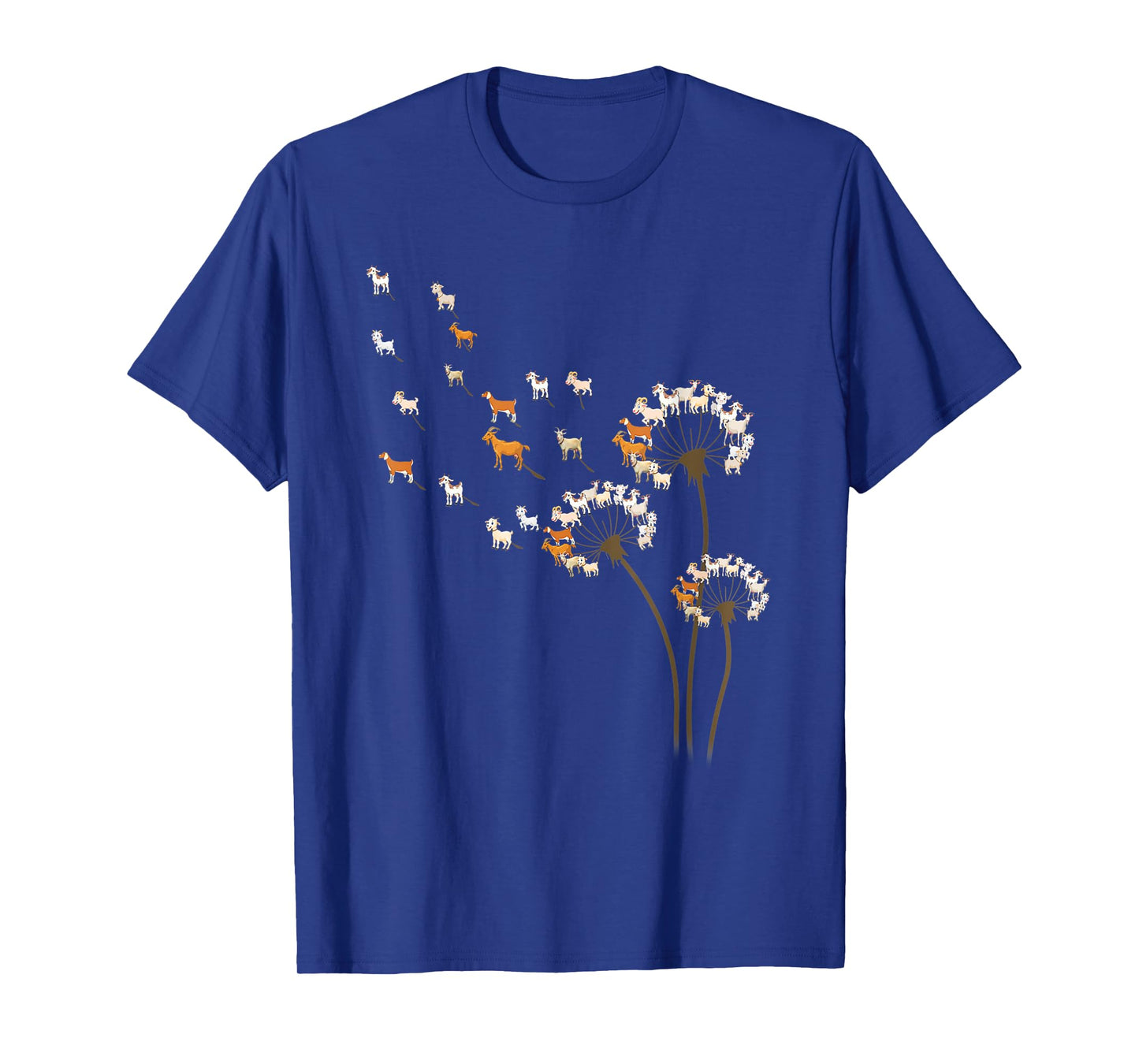 Animal Lover Gifts Goat Dandelion Flower For Men Women T-Shirt