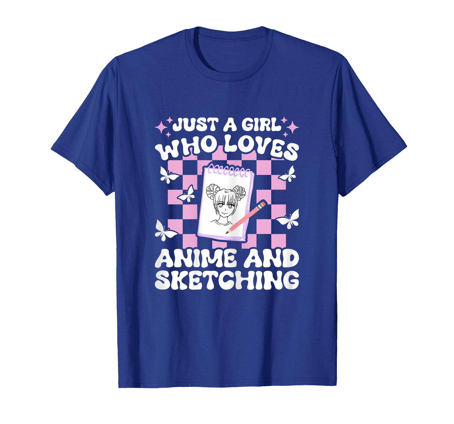 Just A Girl Who Loves Anime And Sketching Kids Girls Anime T-Shirt