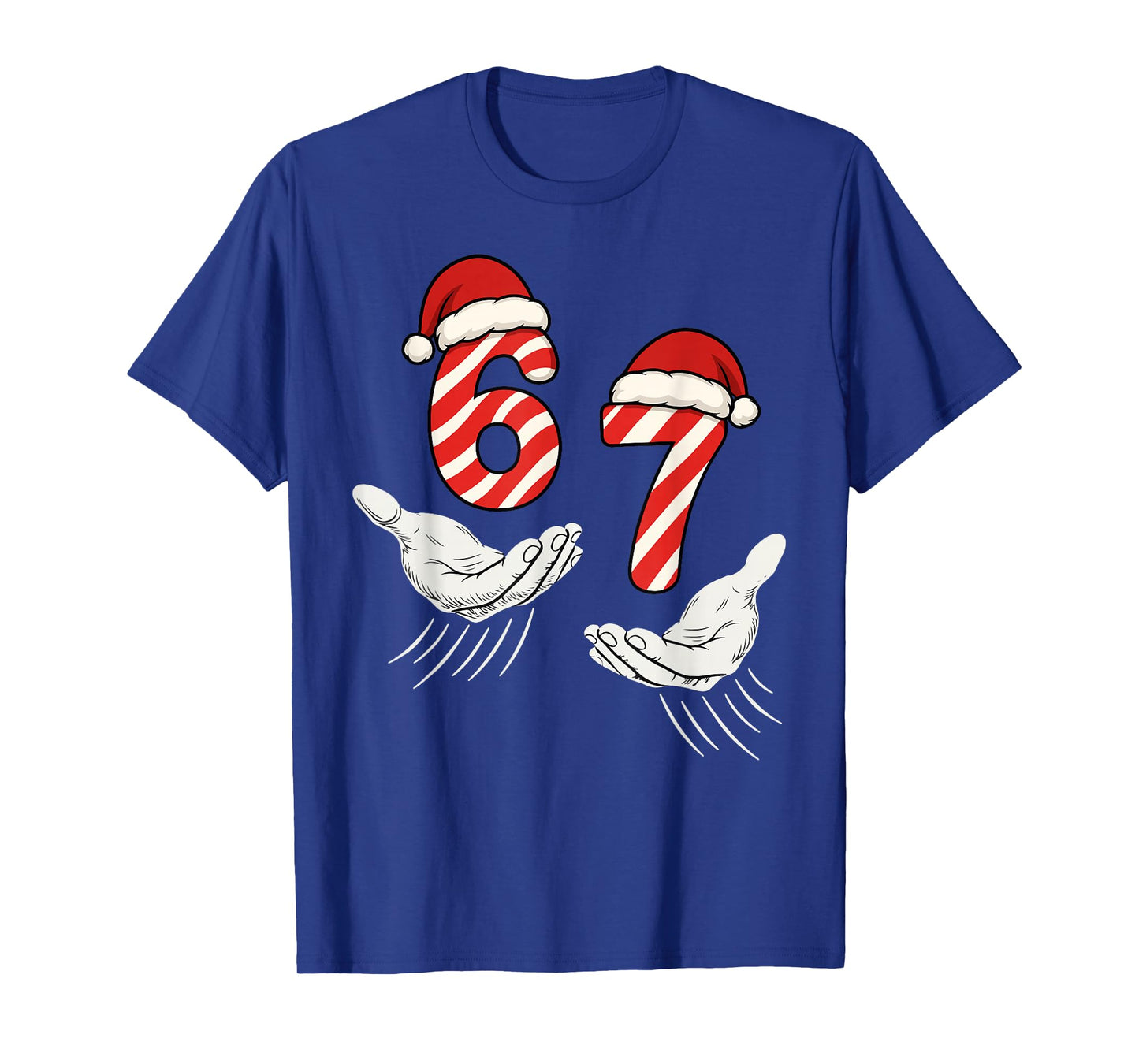 Six Seven 67 Christmas 6 7 Kids 67 Youth Boys 6-7 Meme Hands T-Shirt