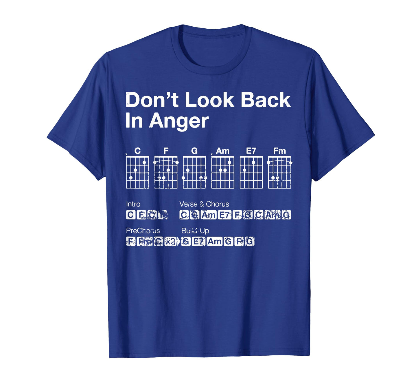 Vintage Guitar Chords Oasis Dont Look Back In Anger T-Shirt