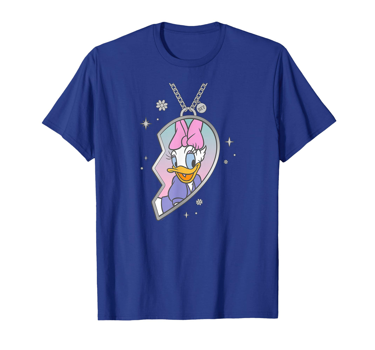 Disney BFF Best Friends Matching Heart Necklace Daisy Duck T-Shirt