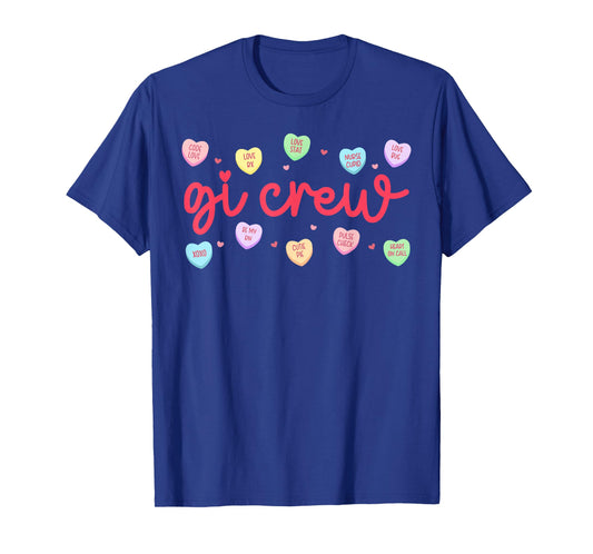 GI Crew Heart Valentine Day Gastroenterology Endoscopy Tech T-Shirt