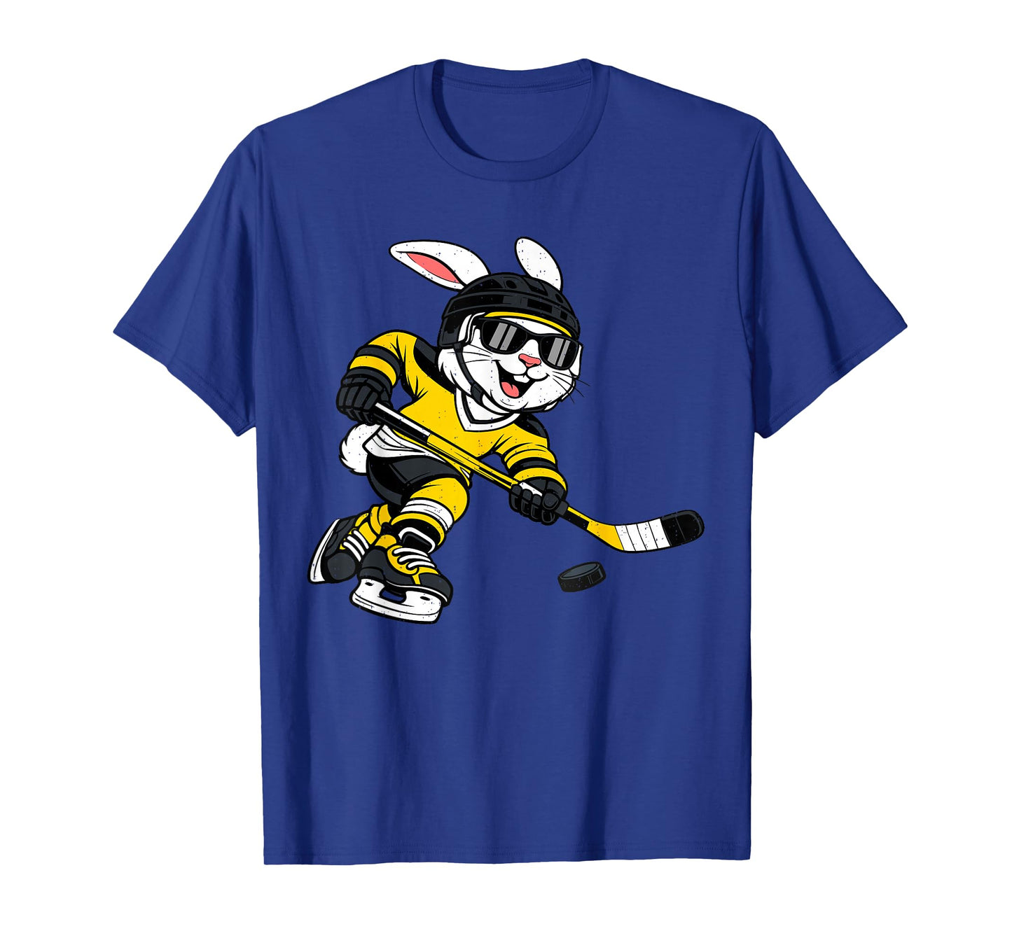 Bunny Playing Ice Hockey Rabbit Easter Sports Men Boys Kids T-Shirt