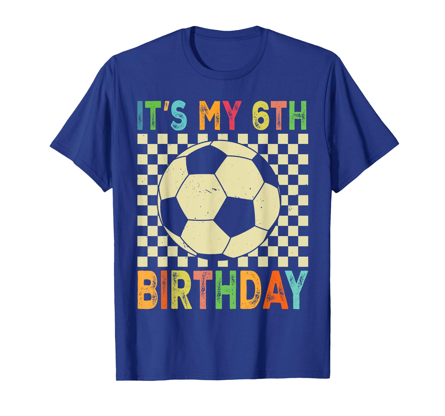 Kids 6 Year Old Birthday It's My 6th Birthday Soccer Ball T-Shirt