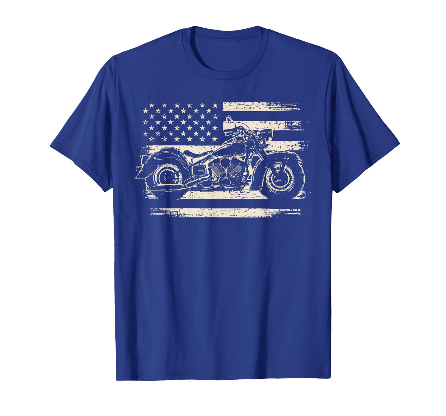 Cool Motorcycle Biker Retro Motorcycle USA Flag Men Rider T-Shirt