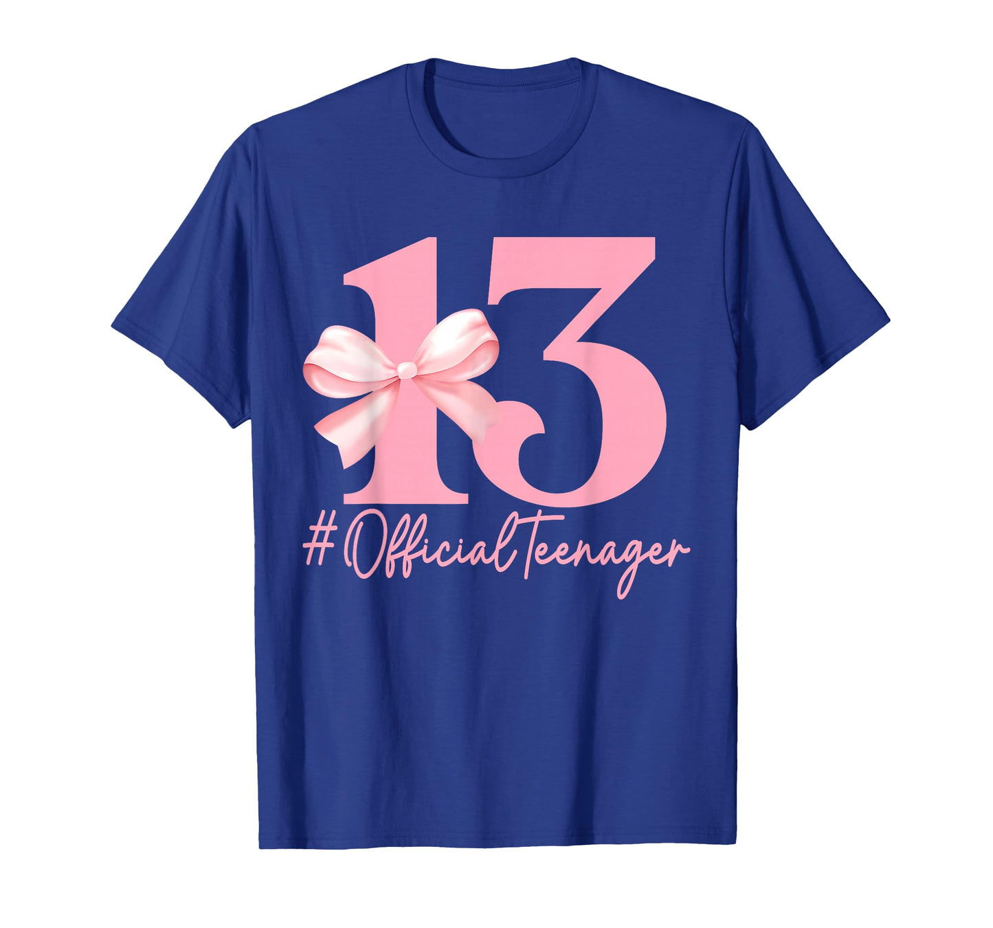 Birthday Girl Pink Coquette Bow 13 Year Old Aesthetic Girly T-Shirt