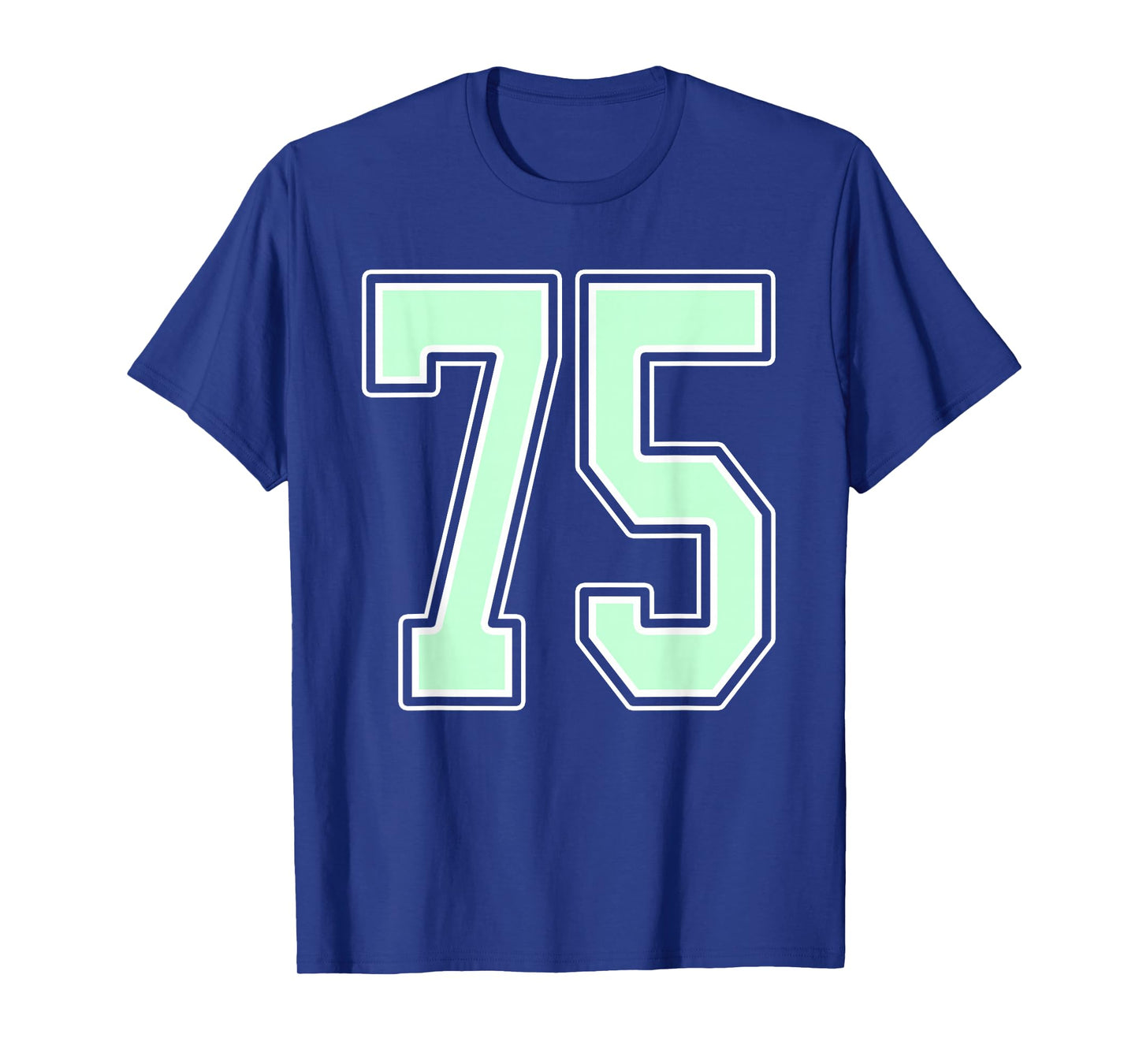 Cute Mint Green Number 75 Jersey Player Uniform #75 Fan T-Shirt