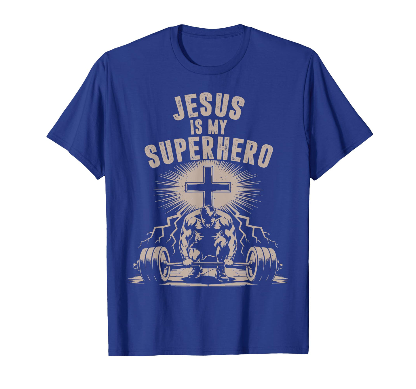 Jesus is My Superhero Funny Christian Workout Gym Men Women T-Shirt