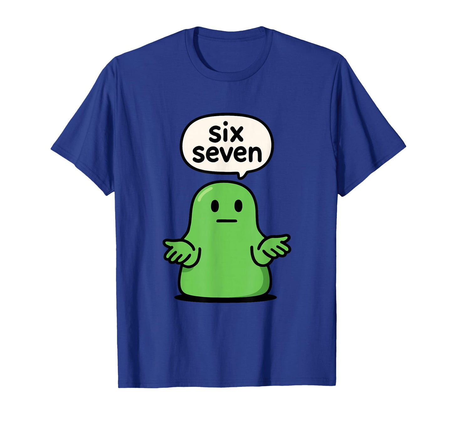 67 Six Seven 6-7 Green Blob Slime - Funny Kids Brainrot Meme T-Shirt