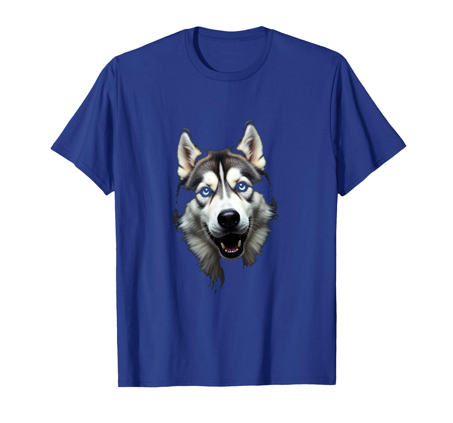 Black Siberian Husky Dog Husky Face T-Shirt