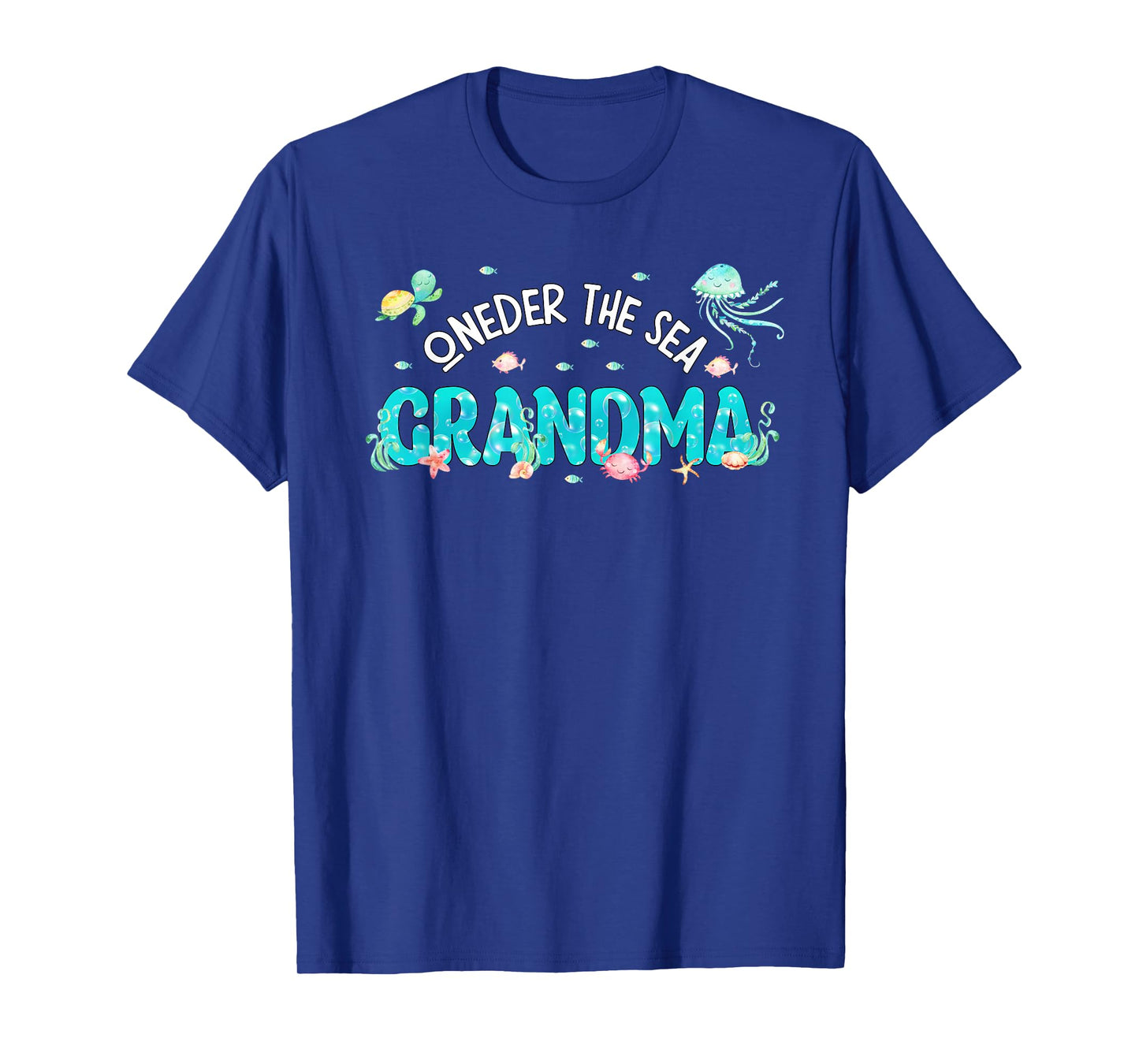 Under Sea Grandma Birthday Girl Boy Matching Family Party T-Shirt